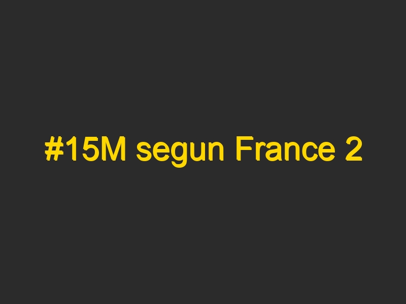 #15M segun France 2