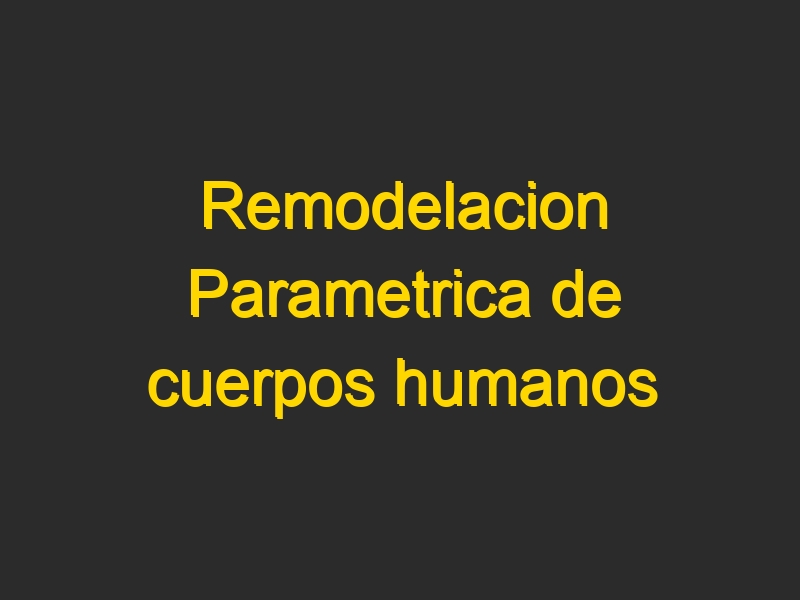 Remodelacion Parametrica de cuerpos humanos